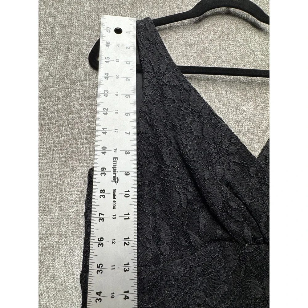 Juno Black Lace Maxi Dress Sleeveless Formal Evening Cocktail XL USA‎
